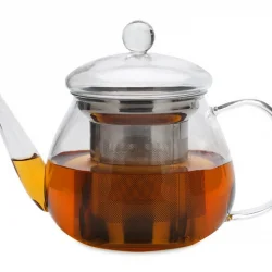 Small Petite Glass Teapot with Stainless Steel infuser(440ml)